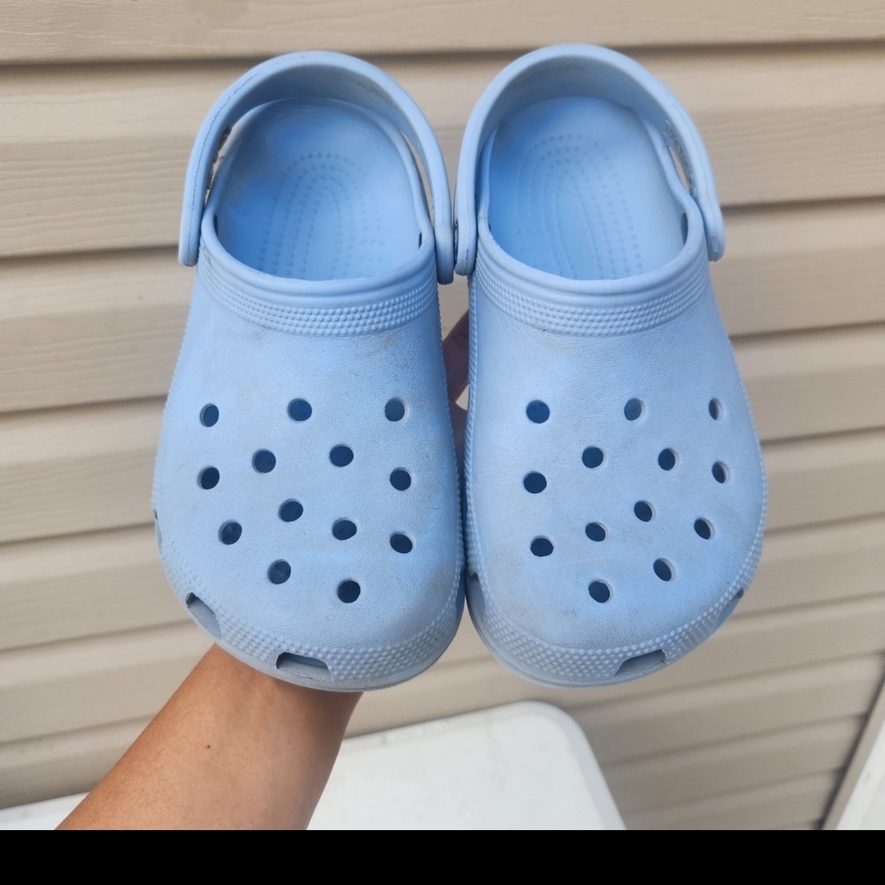 CROCS Light Blue Classic Clogs - Women's Slip-On Mules